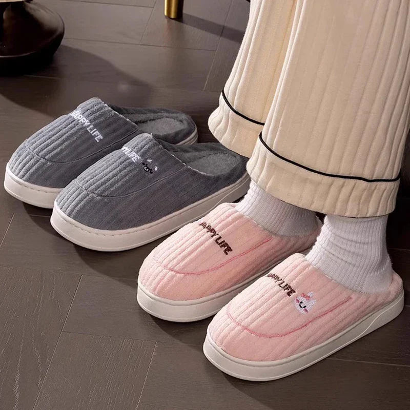 Pantoufles/Chaussons en Coton - Happy Life