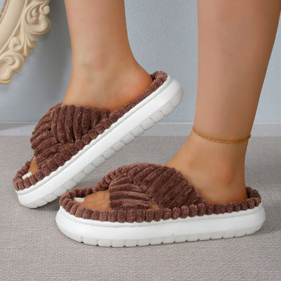 Pantoufles/Chaussons d'Hiver pour Femmes - Velours