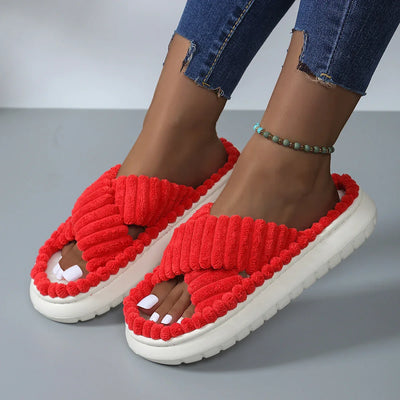 Pantoufles/Chaussons d'Hiver pour Femmes - Velours