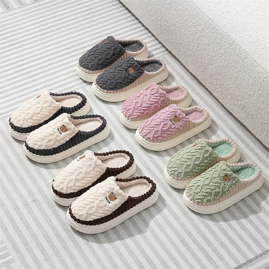 Pantoufles/Chaussons Hiver Moelleux Rembourrés - Hommes et Femmes