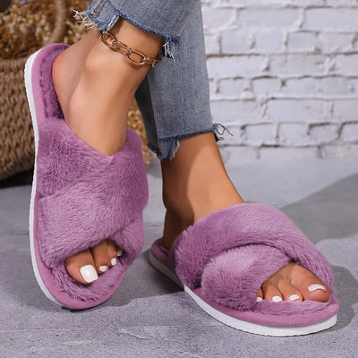 Pantoufles/Chaussons d'Hiver Femmes - Peluche