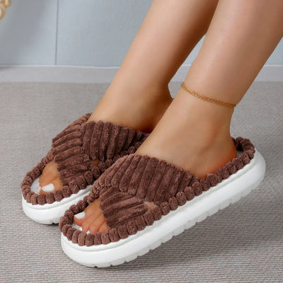 Pantoufles/Chaussons d'Hiver pour Femmes - Velours