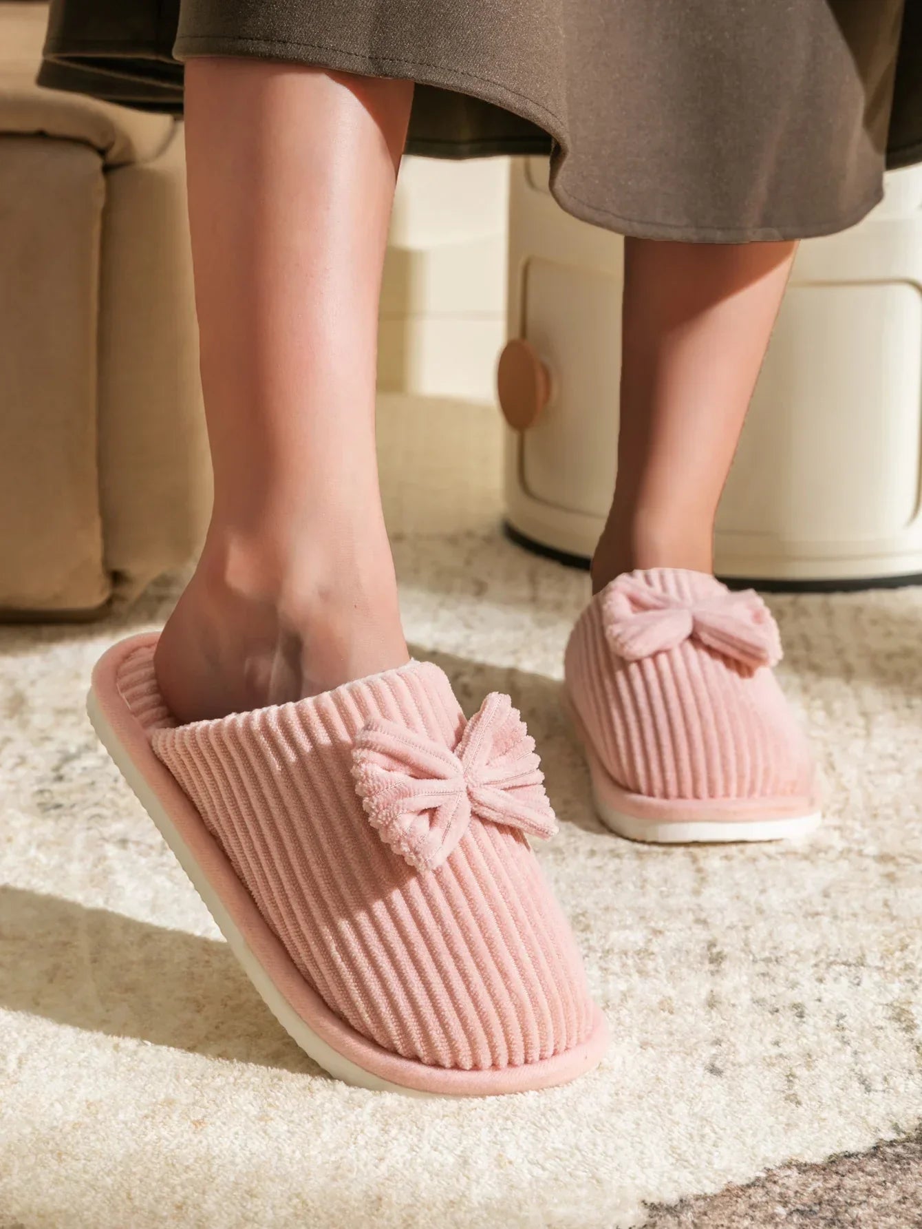 Pantoufles/Chaussons d'Hiver Femmes  - Bow Bliss